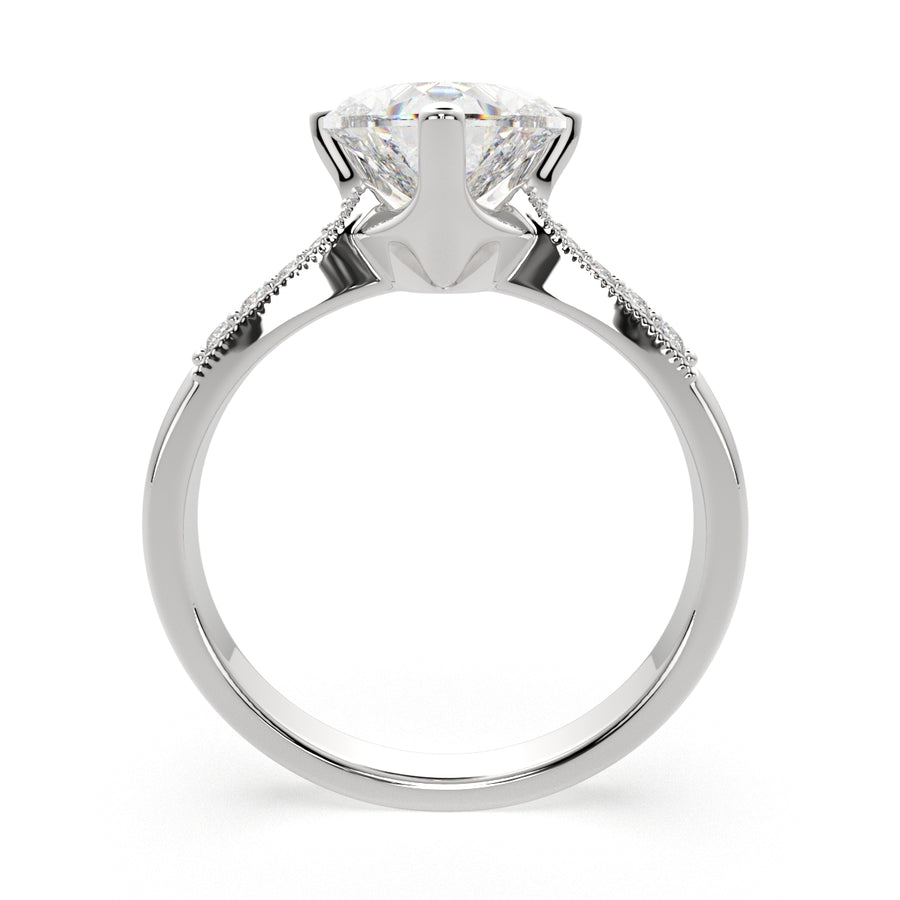 Federica 4.4 Carat Heart Cut 4 Prong Engagement Ring