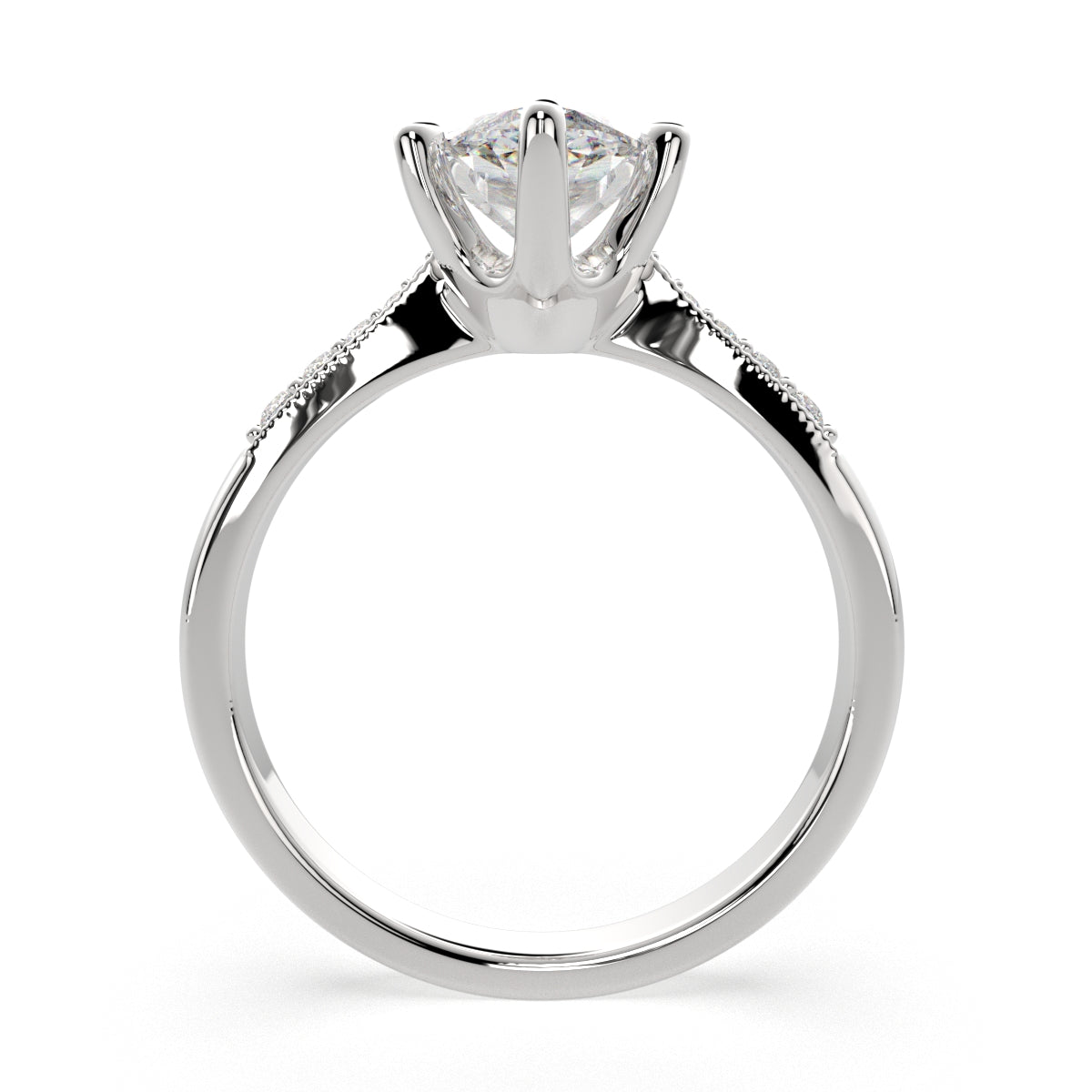 1.4 Carat VS1 D Lab Grown Diamond Pave Marquise Ring