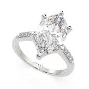 1.4 Carat VS1 D Lab Grown Diamond Pave Marquise Ring