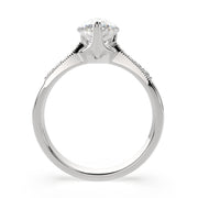 4.4 Carat VS1 D Lab Grown Diamond Pave Pear Ring