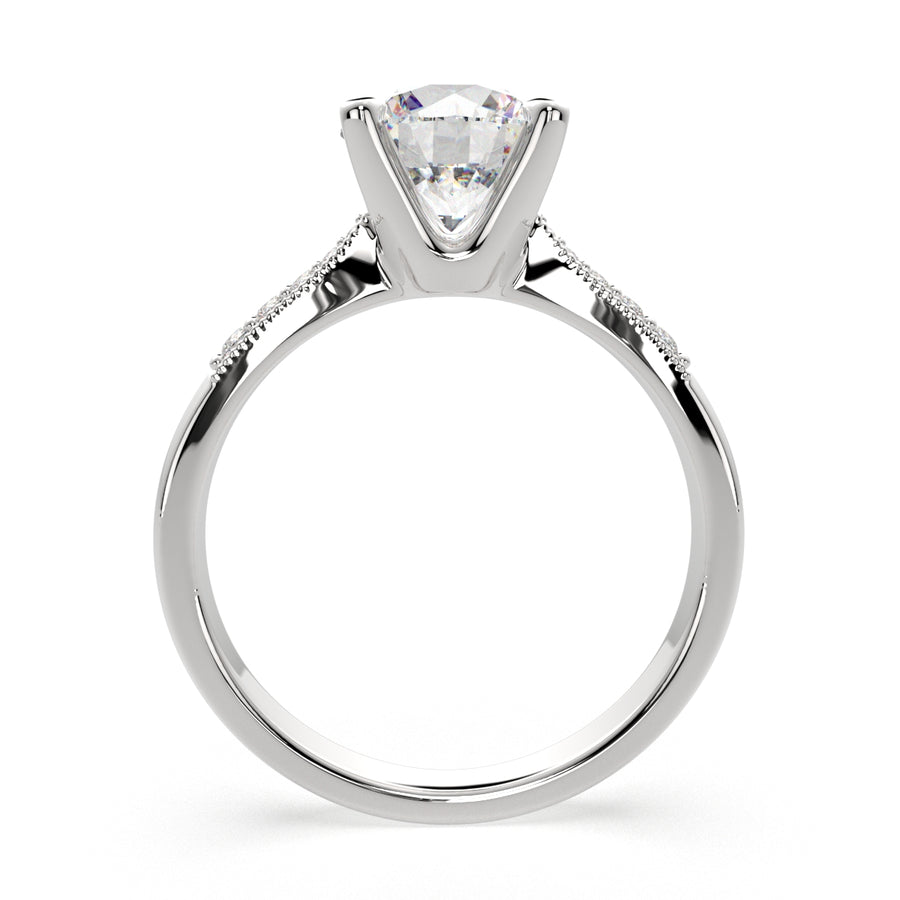 Federica 3.4 Carat Round Cut 4 Prong Engagement Ring