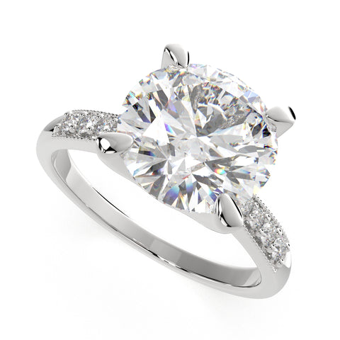 2.4 Carat VS1 D Lab Grown Diamond Pave Round Ring