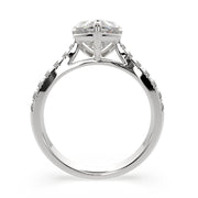 3.2 Carat VS1 D Lab Grown Diamond Pave Heart Ring