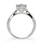 1.2 Carat VS1 D Lab Grown Diamond Pave Marquise Ring