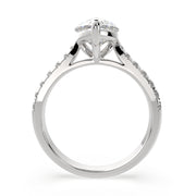 3.2 Carat VS1 D Lab Grown Diamond Pave Pear Ring