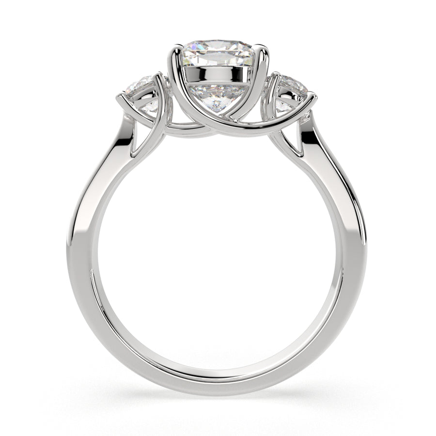 Hana 1.2 Carat Cushion Cut 3 Stone Engagement Ring