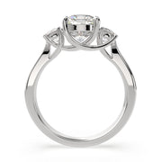3.2 Carat VS1 D Lab Grown Diamond Trilogy Cushion Ring