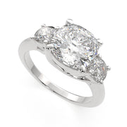 1.2 Carat VS1 D Lab Grown Diamond Trilogy Cushion Ring