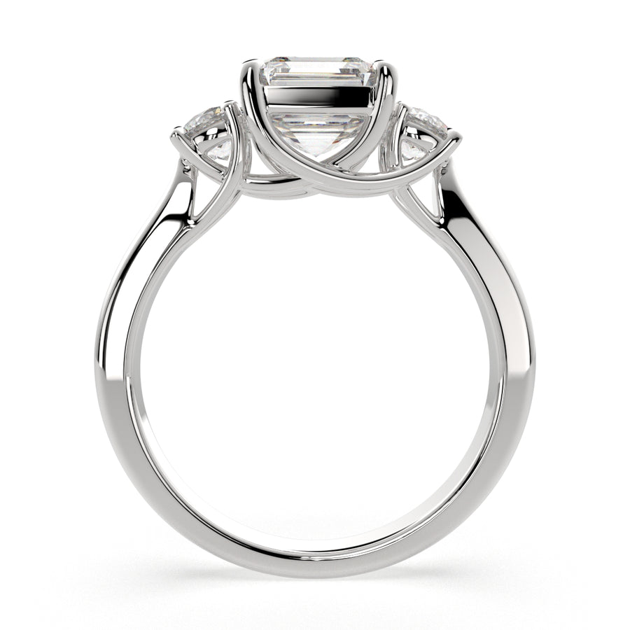 Hana 4.2 Carat Emerald Cut 3 Stone Engagement Ring