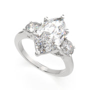 2.2 Carat VS1 D Lab Grown Diamond Trilogy Marquise Ring