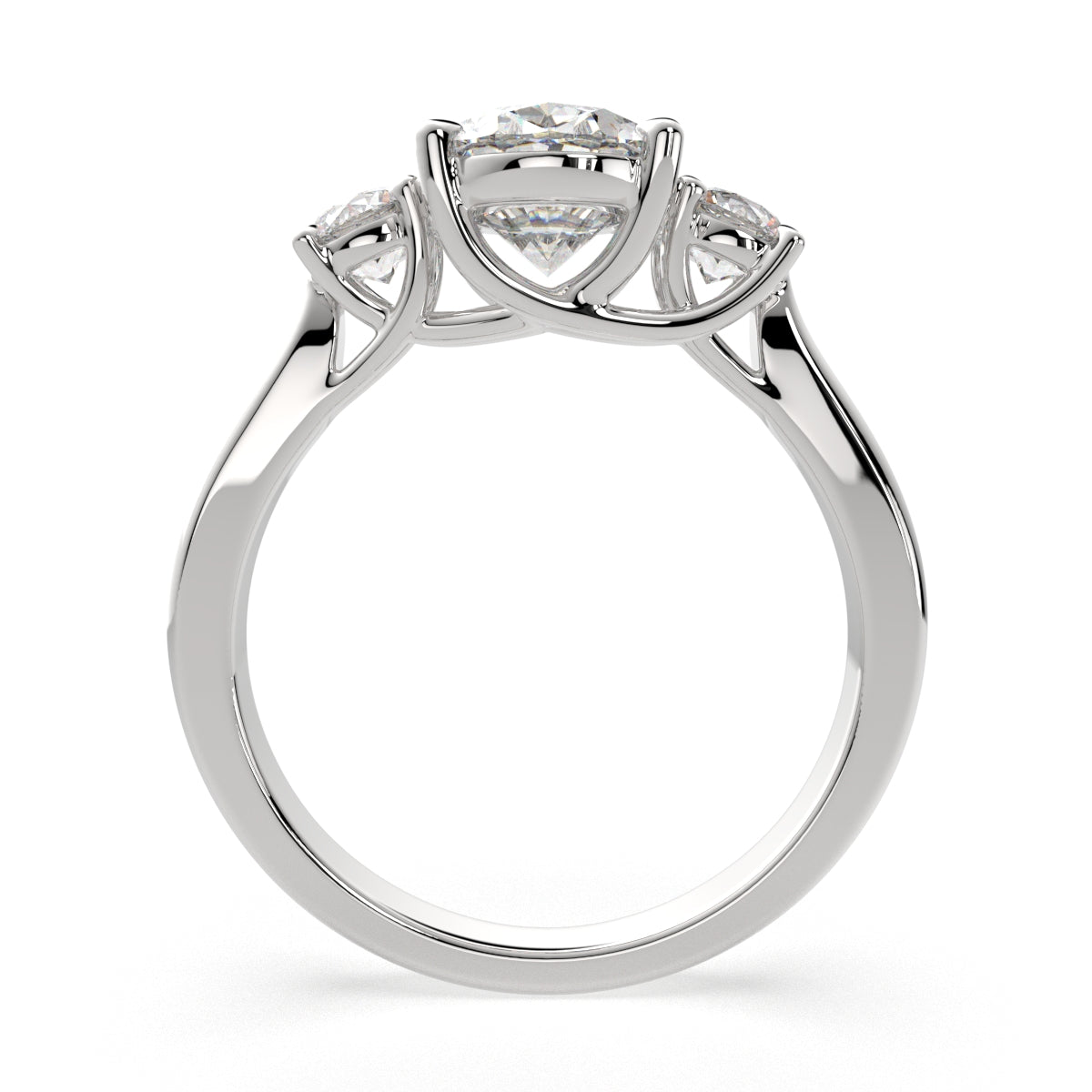 1.2 Carat VS1 D Lab Grown Diamond Trilogy Oval Ring