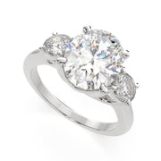 4.2 Carat VS1 D Lab Grown Diamond Trilogy Oval Ring