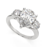 1.2 Carat VS1 D Lab Grown Diamond Trilogy Pear Ring
