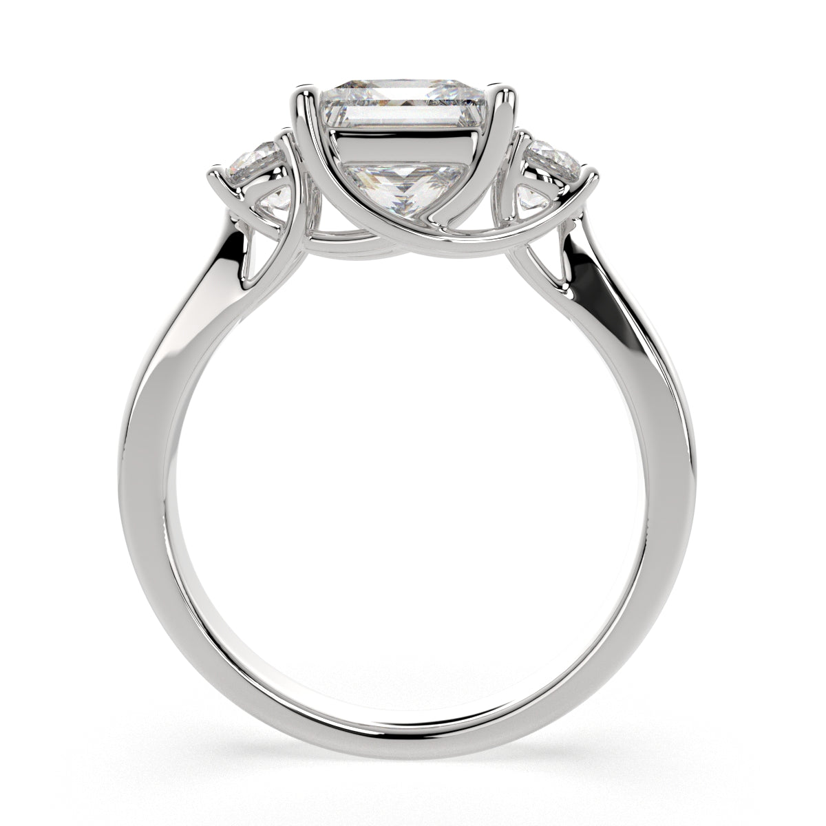 1.2 Carat VS1 D Lab Grown Diamond Trilogy Princess Ring