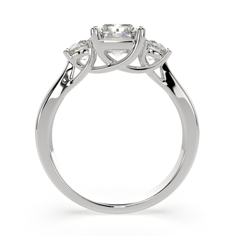 Hana 4.2 Carat Radiant Cut 3 Stone Engagement Ring