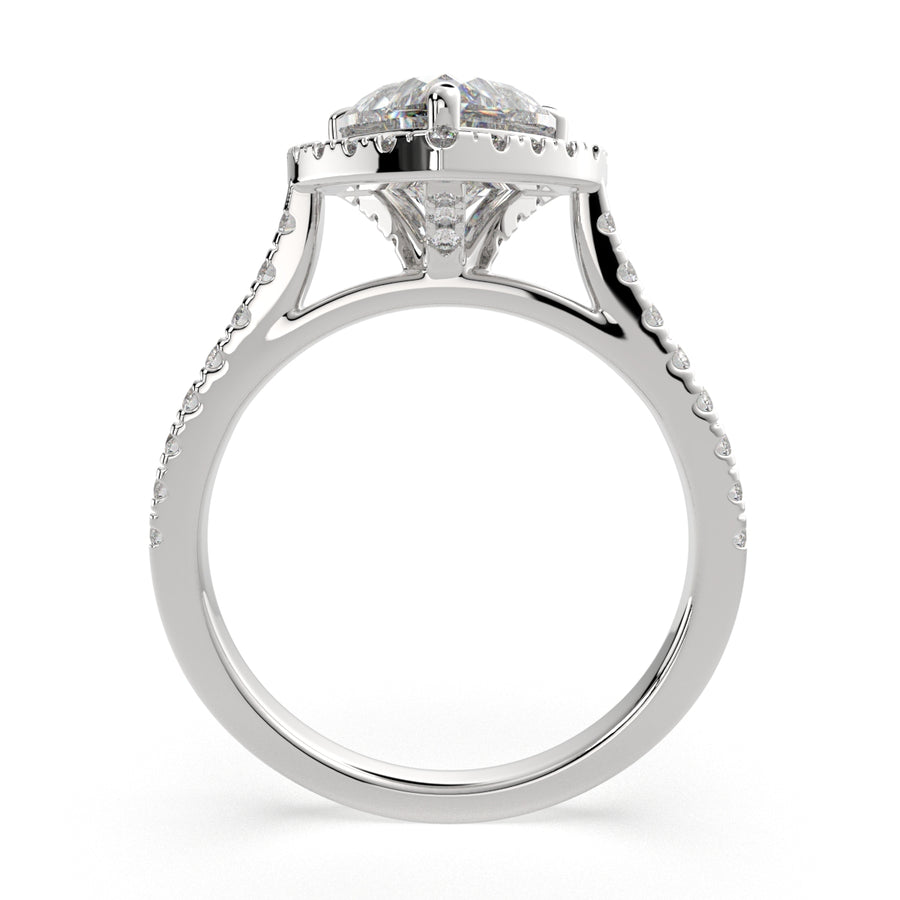 Isadora 1.4 Carat Heart Cut Halo Pave Engagement Ring