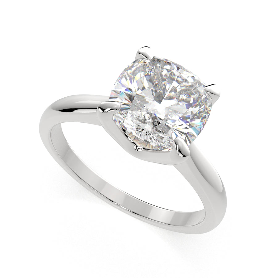 Juliana 2 Carat Cushion Cut Classic Solitaire Engagement Ring