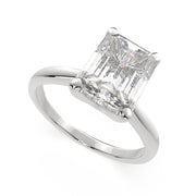 1 Carat VS1 D Lab Grown Diamond Solitaire Emerald Ring