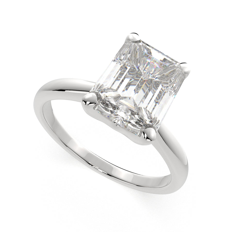 Juliana 2 Carat Emerald Cut Classic Solitaire Engagement Ring