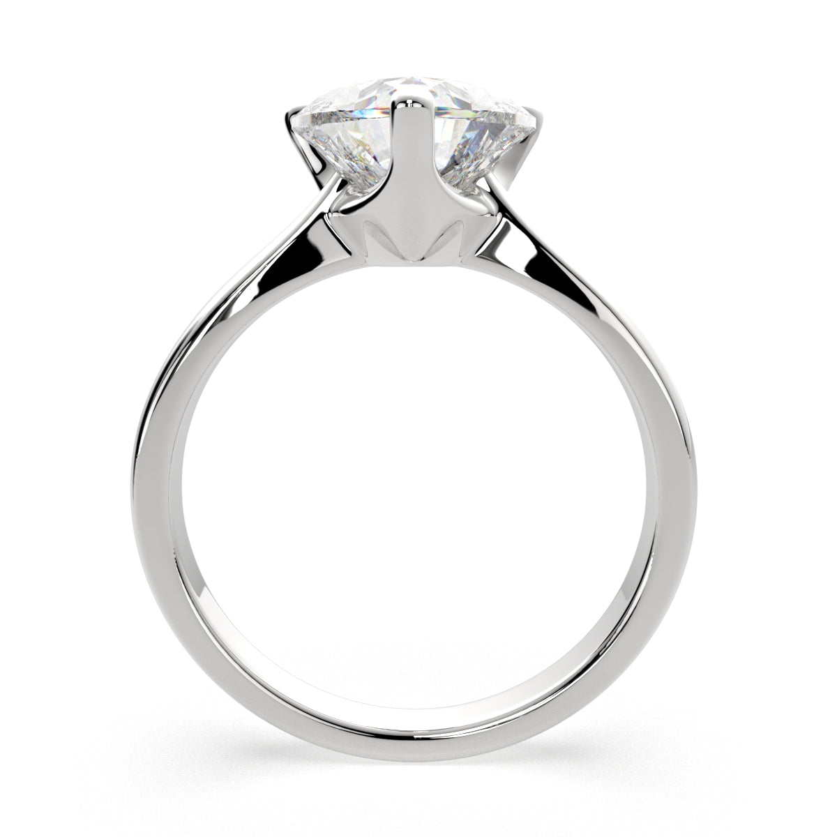 3 Carat VS1 D Lab Grown Diamond Solitaire Heart Ring