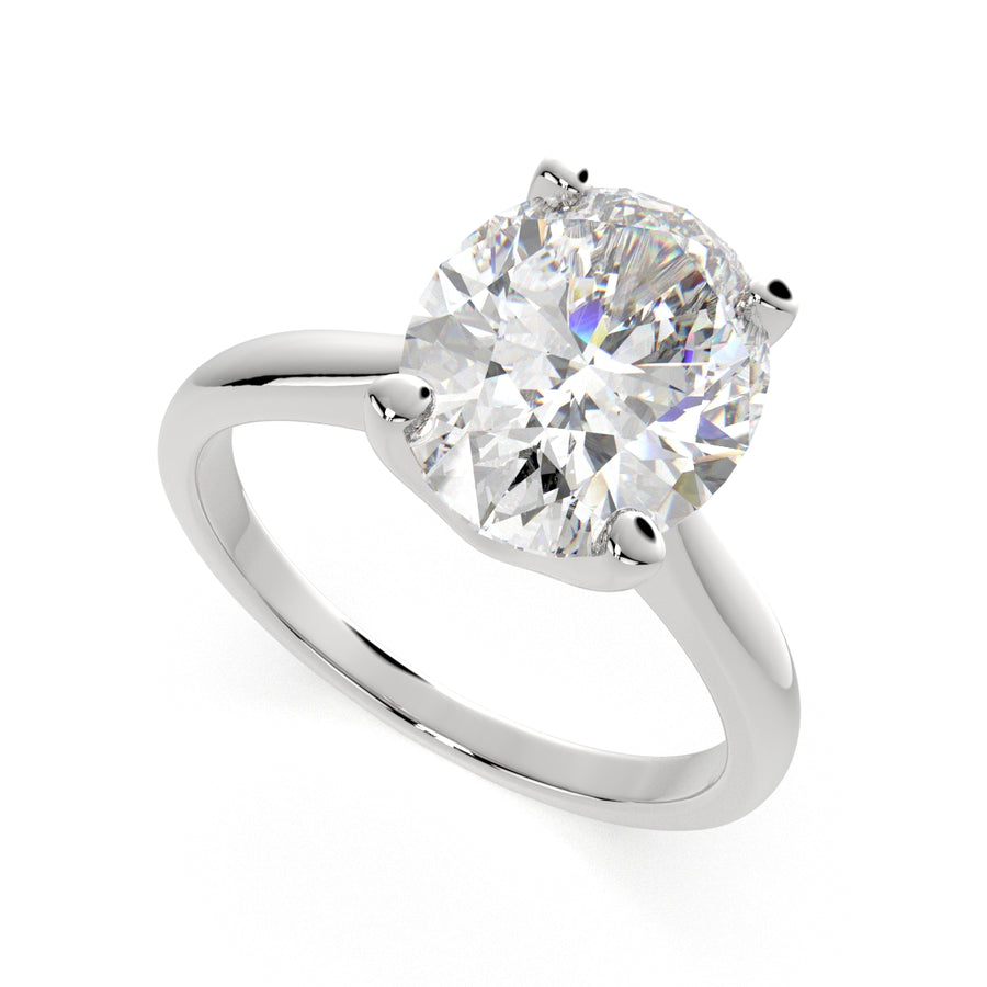 Juliana 4 Carat Oval Cut Classic Solitaire Engagement Ring