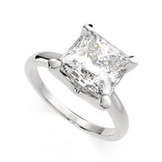 4 Carat VS1 D Lab Grown Diamond Solitaire Princess Ring