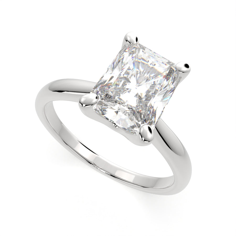 Juliana 4 Carat Radiant Cut Classic Solitaire Engagement Ring