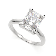 4 Carat VS1 D Lab Grown Diamond Solitaire Radiant Ring