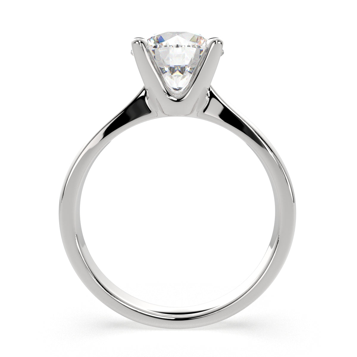 1 Carat VS1 D Lab Grown Diamond Solitaire Round Ring