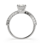 2.35 Carat VS1 D Lab Grown Diamond Side Stone Radiant Ring