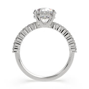 1.35 Carat VS1 D Lab Grown Diamond Side Stone Round Ring