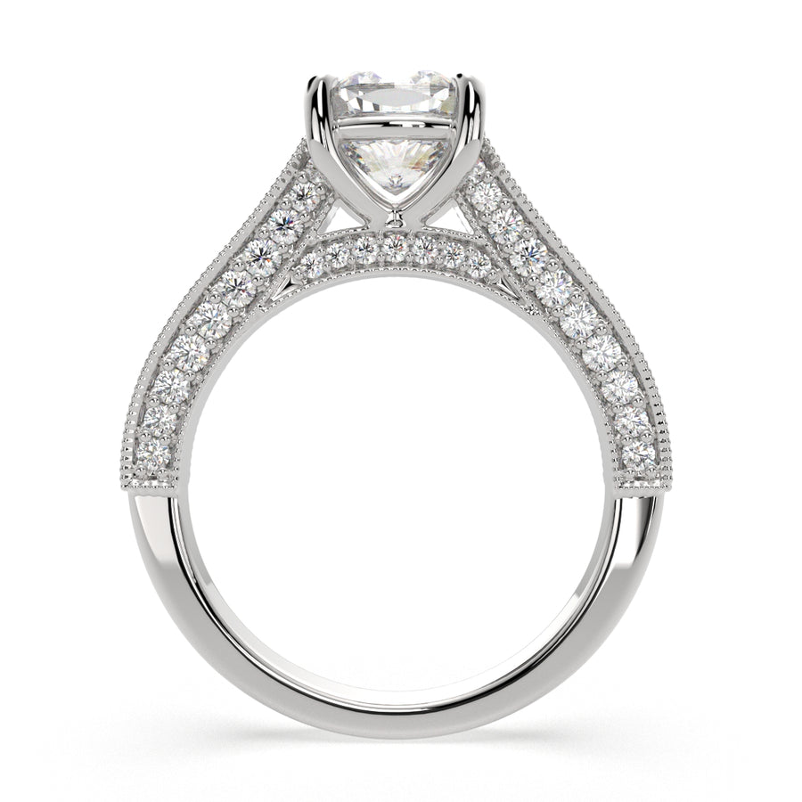 Martina 1.75 Carat Cushion Cut Pave Engagement Ring