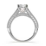 1.75 Carat VS1 D Lab Grown Diamond Pave Cushion Ring