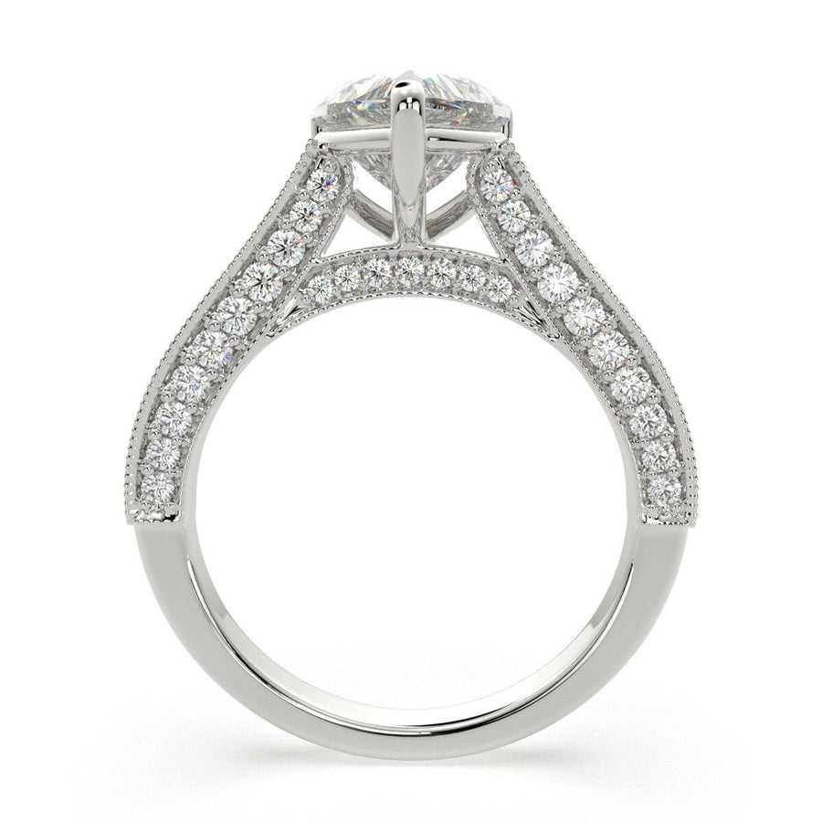 Martina 4.75 Carat Heart Cut Pave Engagement Ring