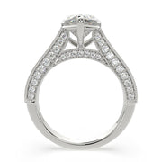 4.75 Carat VS1 D Lab Grown Diamond Pave Heart Ring