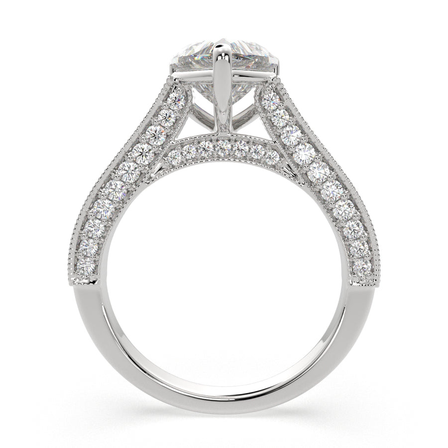 Martina 2.75 Carat Heart Cut Pave Engagement Ring