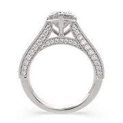 2.75 Carat VS1 D Lab Grown Diamond Pave Heart Ring