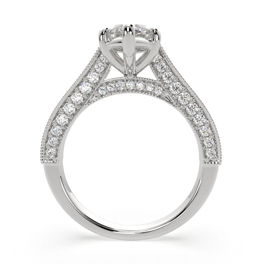 Martina 2.75 Carat Marquise Cut Pave Engagement Ring