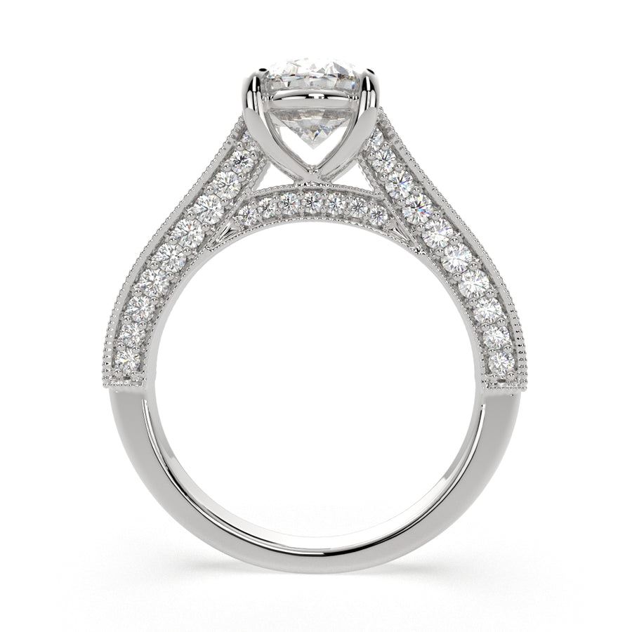 Martina 2.75 Carat Oval Cut Pave Engagement Ring