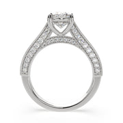2.75 Carat VS1 D Lab Grown Diamond Pave Oval Ring