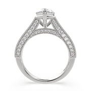 1.75 Carat VS1 D Lab Grown Diamond Pave Pear Ring