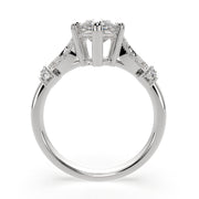 4.15 Carat VS1 D Lab Grown Diamond Pave Marquise Ring