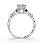 3.15 Carat VS1 D Lab Grown Diamond Pave Radiant Ring