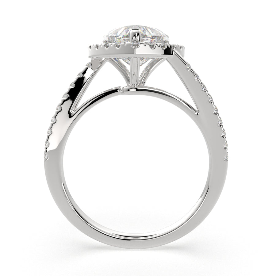 Paloma 1.35 Carat Heart Cut Pave Halo Engagement Ring