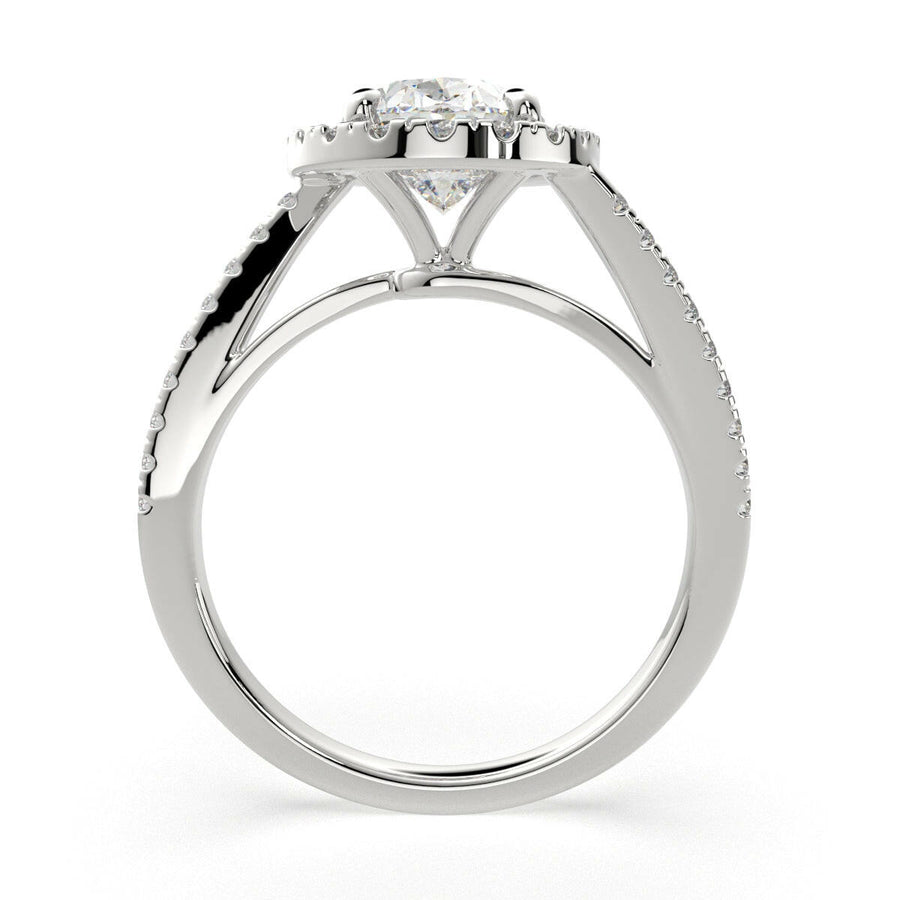 Paloma 3.35 Carat Oval Cut Pave Halo Engagement Ring