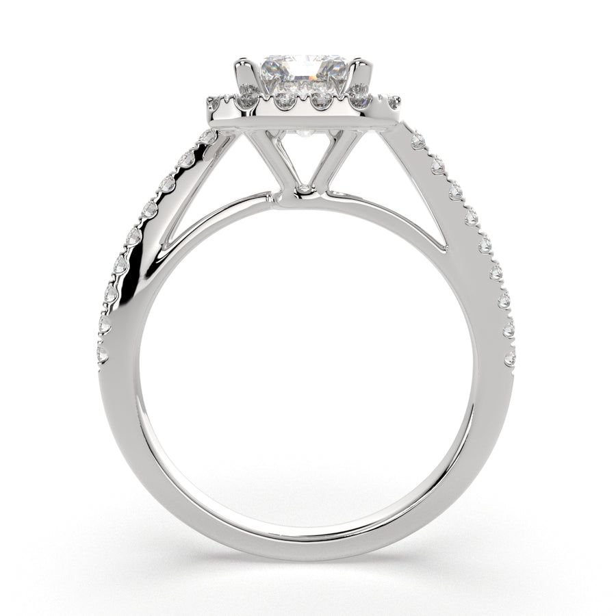 Paloma 2.35 Carat Radiant Cut Pave Halo Engagement Ring