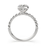 2 Carat VS1 D Lab Grown Diamond Solitaire Heart Ring