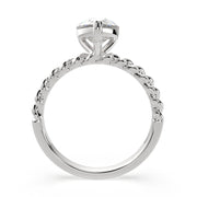 3 Carat VS1 D Lab Grown Diamond Solitaire Pear Ring