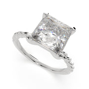 3 Carat VS1 D Lab Grown Diamond Solitaire Princess Ring