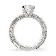 1 Carat VS1 D Lab Grown Diamond Solitaire Cushion Ring